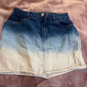 Y2K ombré denim skirt